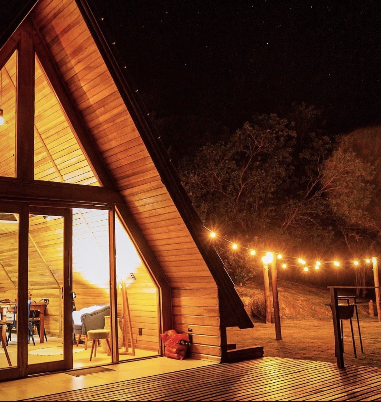 Cabana à noite
